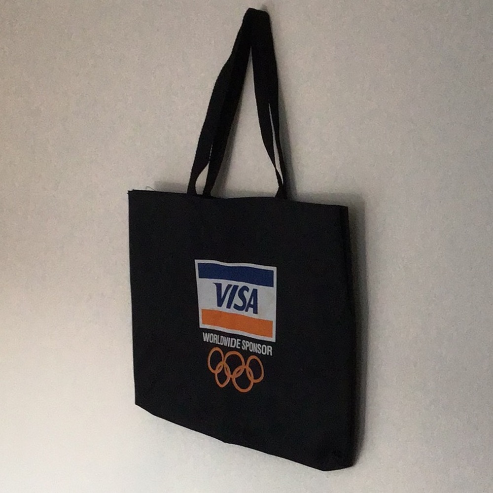 TOTE shopping bag VISA black ADVERTISEMENT nylon